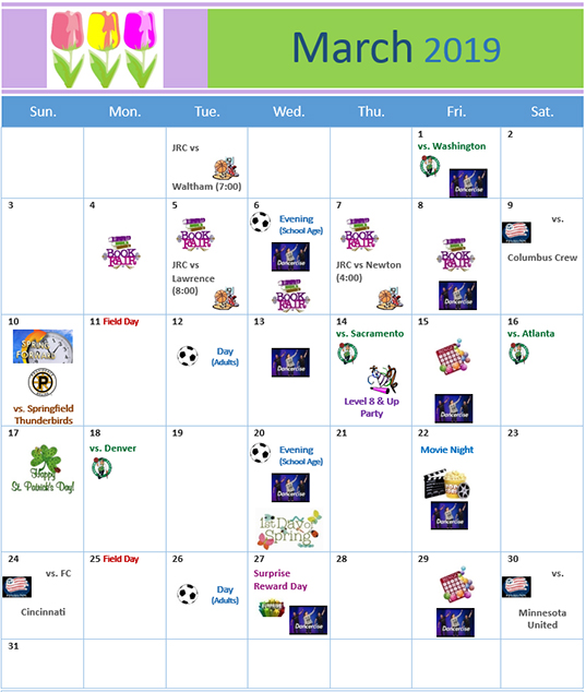 Judge Rotenberg Center - Marchcalendar2