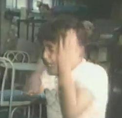 Girl slapping head